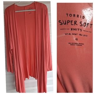 Torrid coral cardigan 4x